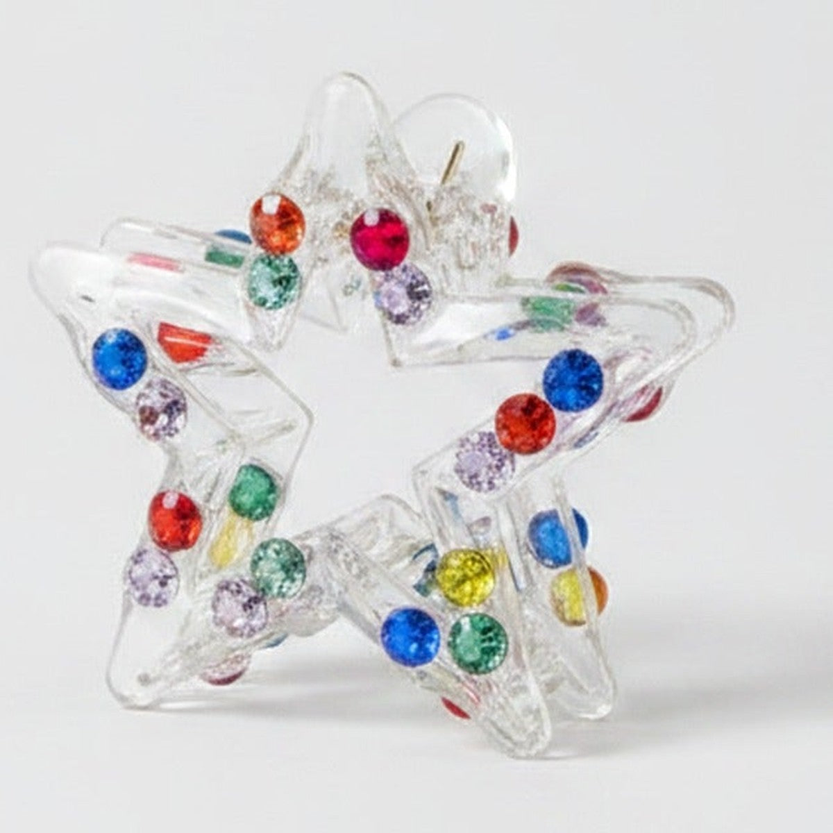 Rainbow Rhinestone Star Hair Claw Clip – hair accessories (view 1)