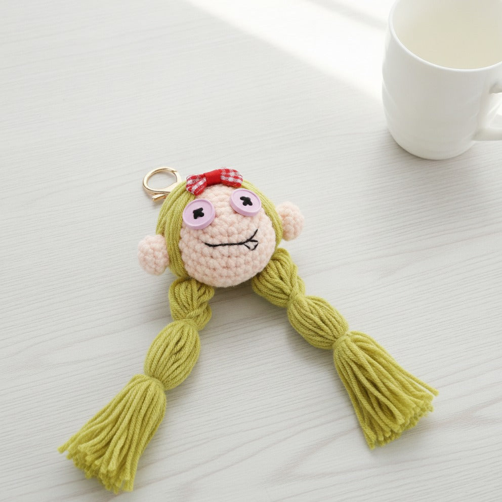 DIY Mini Doll Keychain Kit - Green