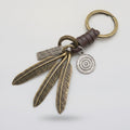 Bohemian Feather Leather Strap Keychain – apparel accessories (view 1)