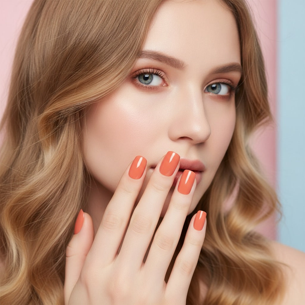 Gel Nails Press-On Set - Terracotta