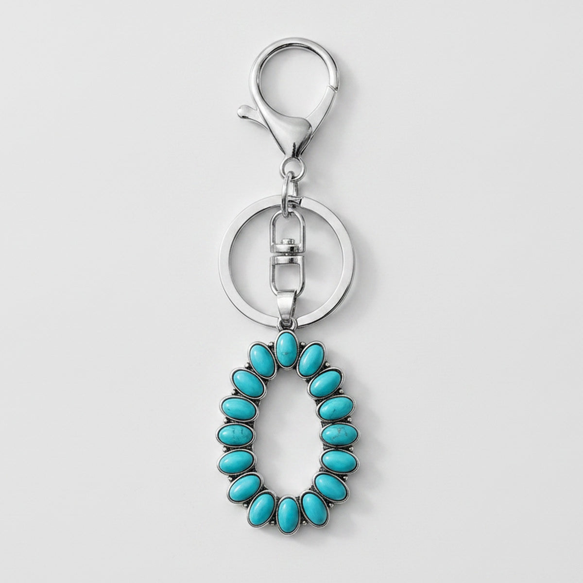 Turquoise Western Horseshoe Keychain - Type 5