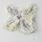 Lace Butterfly Hair Bow Scrunchie Mint Green – hair accessories (view 1)