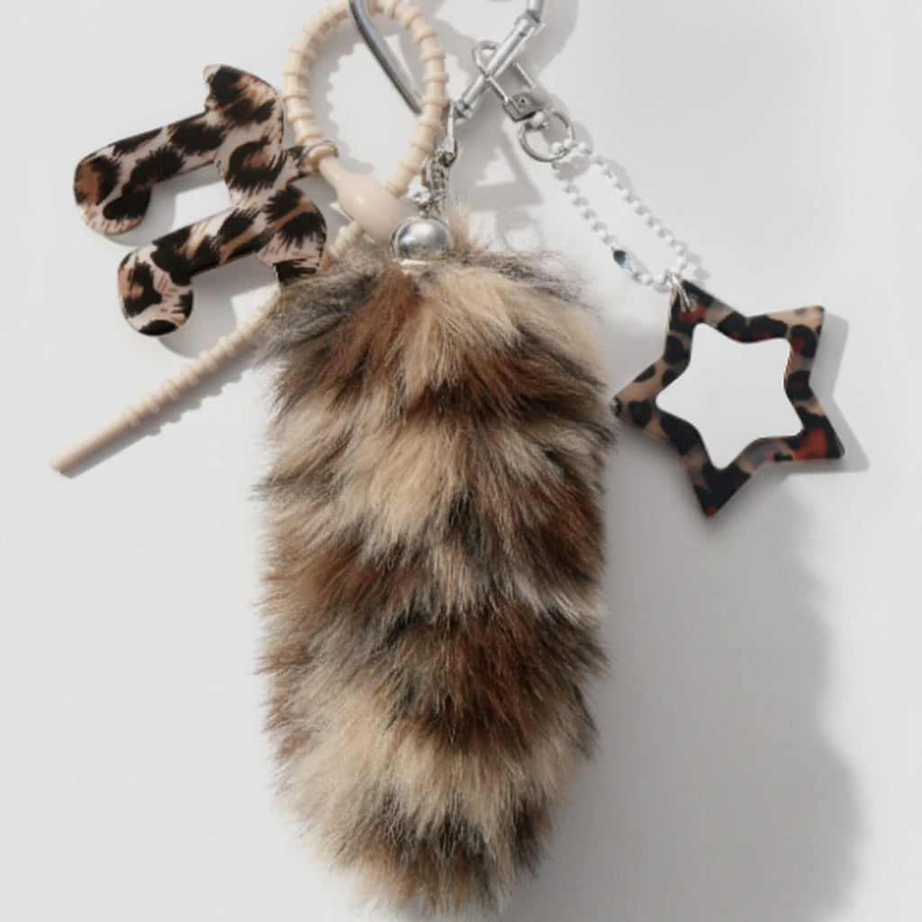Fluffy Tail Bag Charm - Brown Tail