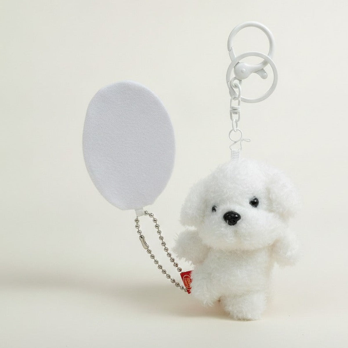 Fluffy Dog Plush Keychain Charm – novelty & toys (view 1)