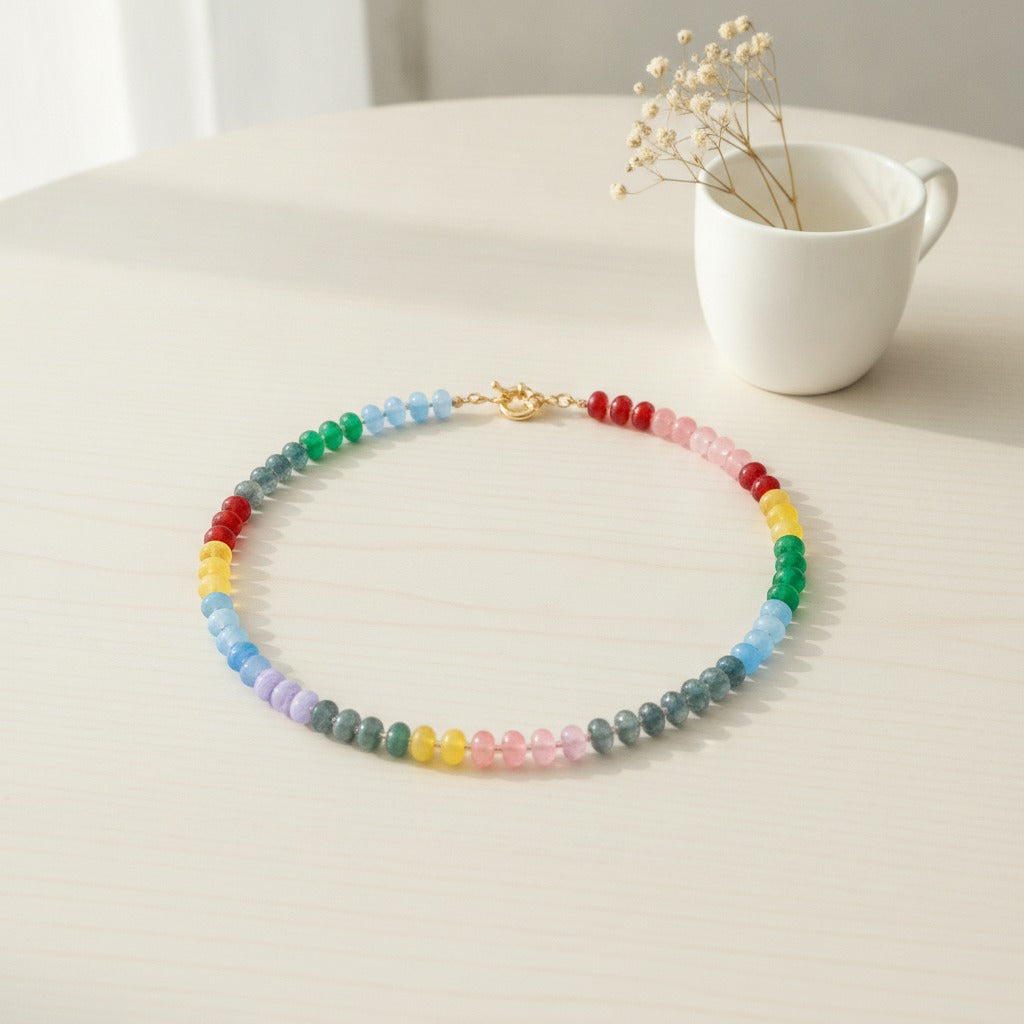 Chunky Gemstone Bead Necklace - Type 8