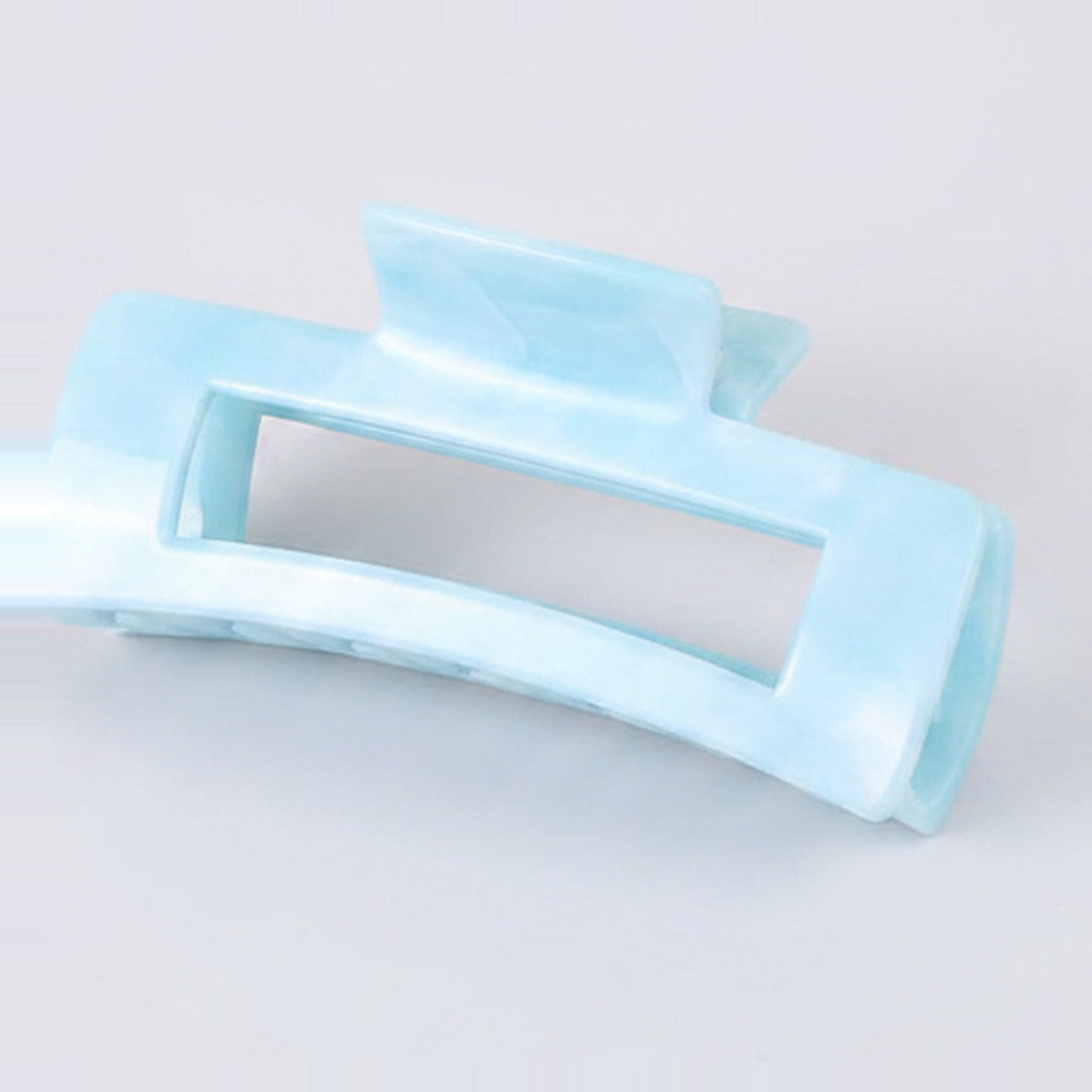 Frosted Oval Claw Clip - Sky Blue