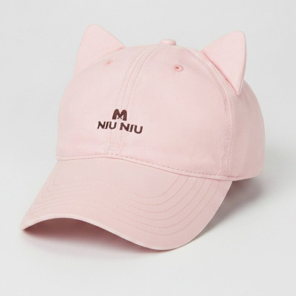 Cat Ear Baseball Cap - Pink – apparel accessories (view 1)