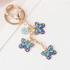 Butterfly Charm Keychain - Blue
