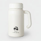 White Ceramic Tumbler With Handle Character Design – novelty & toys (view 1)