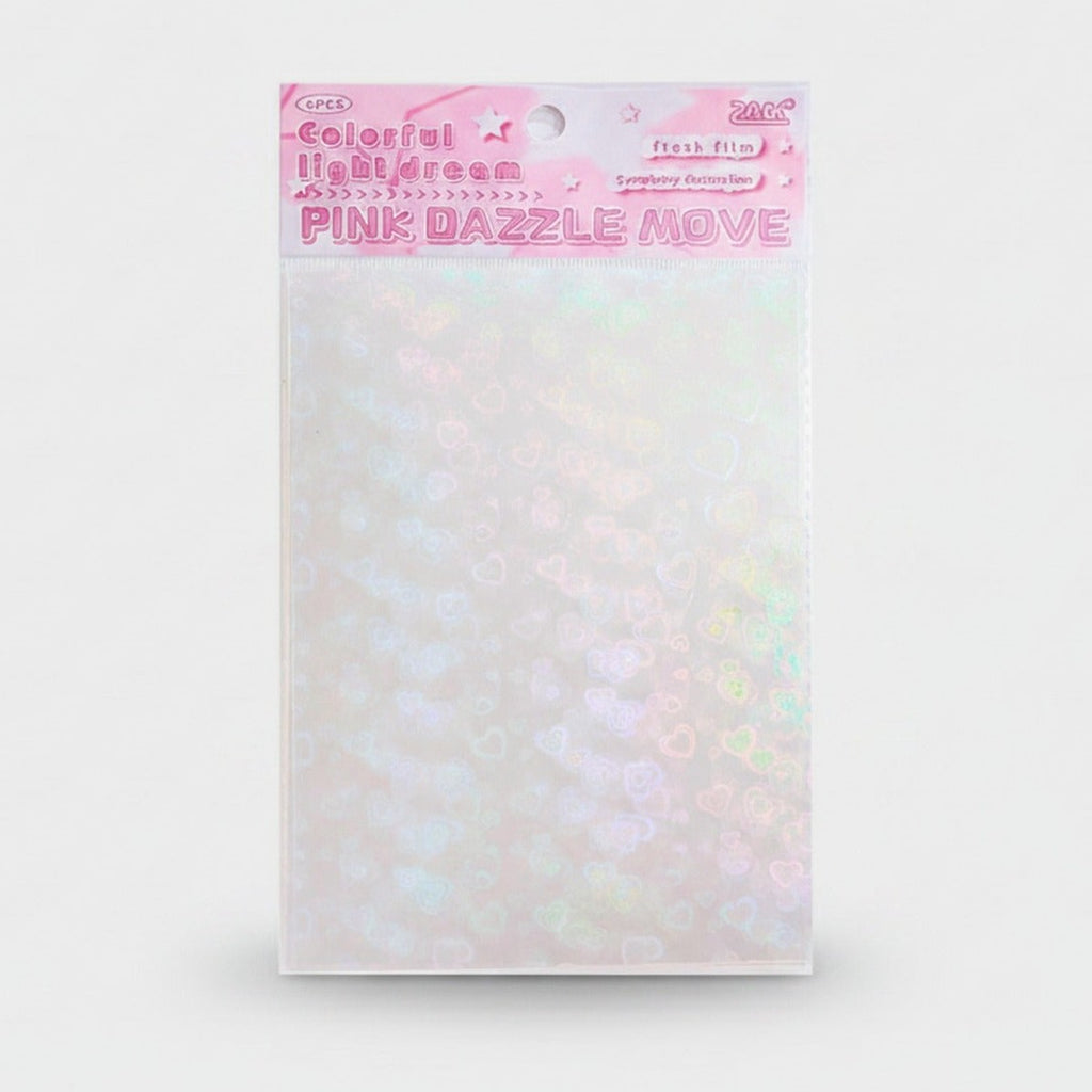 Pink Dazzle Holographic Fresh Film Sticker Sheet – stationery (view 1)