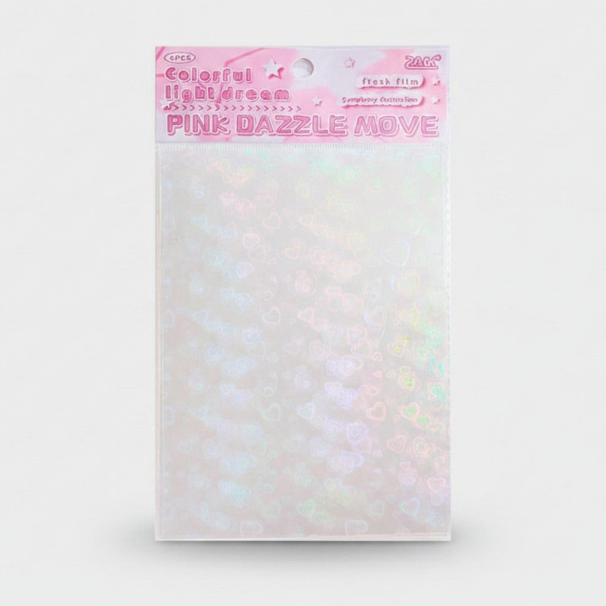 Pink Dazzle Holographic Fresh Film Sticker Sheet – stationery (view 1)