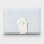 Kitten Embroidered Cream Wallet With Closure Strap – bags & wallets (view 1)