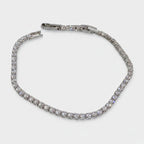 Rhinestone Tennis Bracelet Silver Chain Link – jewelry (view 1)