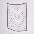 Polka Dot Silk Square Scarf - Navy & Red