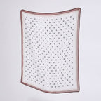 Polka Dot Silk Square Scarf - Navy & Red