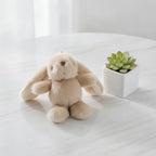 Fuzzy Bunny Keychain Charm - Cream