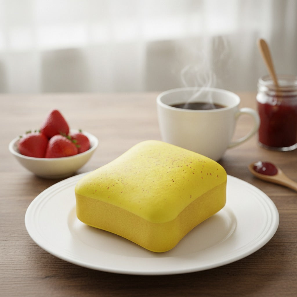 Butter toast squishy yellow - angle
