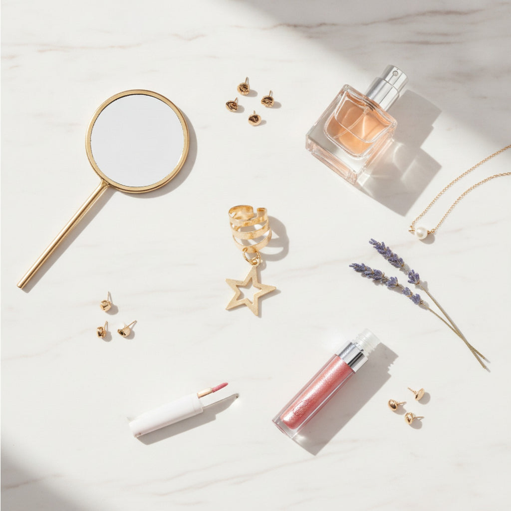 Swirl Star Hair Clips Set Gold