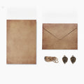 Vintage Kraft Paper Stationery Set With Leaf Charms (view 1)