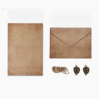 Vintage Kraft Paper Stationery Set With Leaf Charms (view 1)