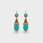 Turquoise Drop Statement Earrings Turquoise