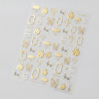 Nail Art Sticker Sheet - Gold
