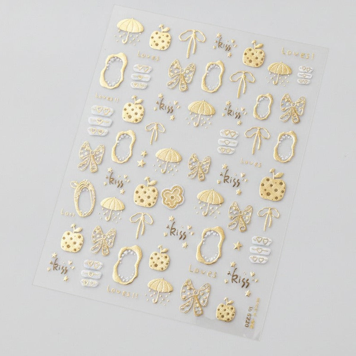 Nail Art Sticker Sheet - Gold