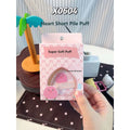 Heart-shaped short-pile powder puff - Pink