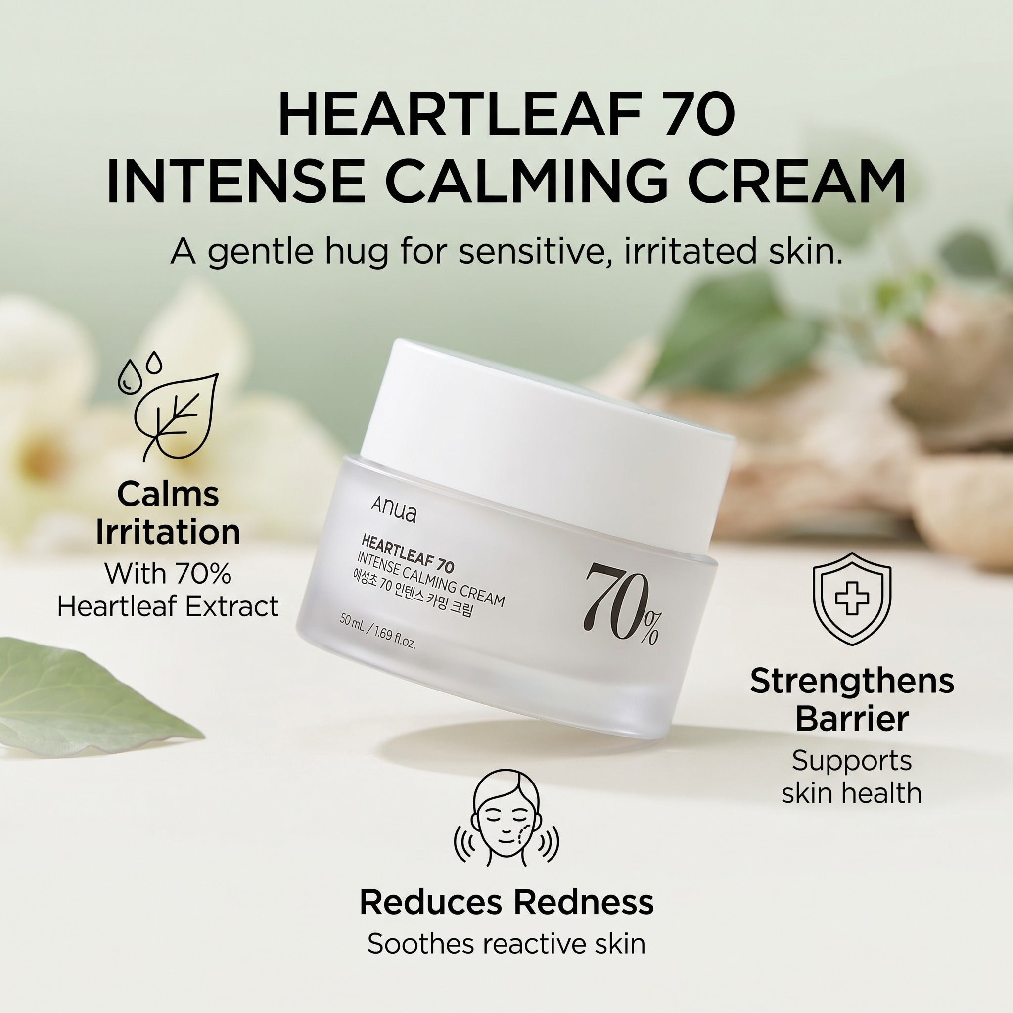 HEARTLEAF 70 INTENSE CALMING CREAM 50ml