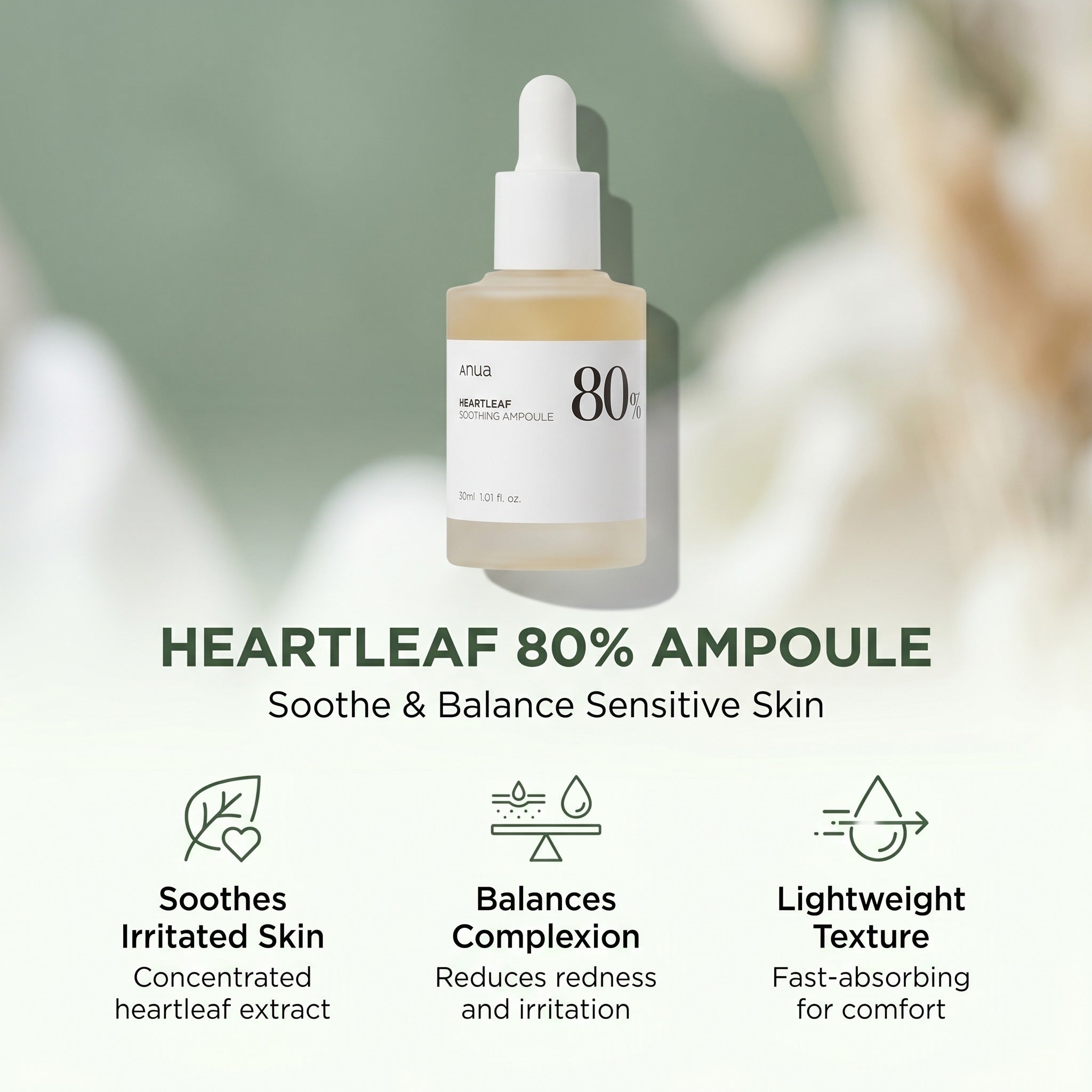 HEARTLEAF 80% AMPOULE 30ml