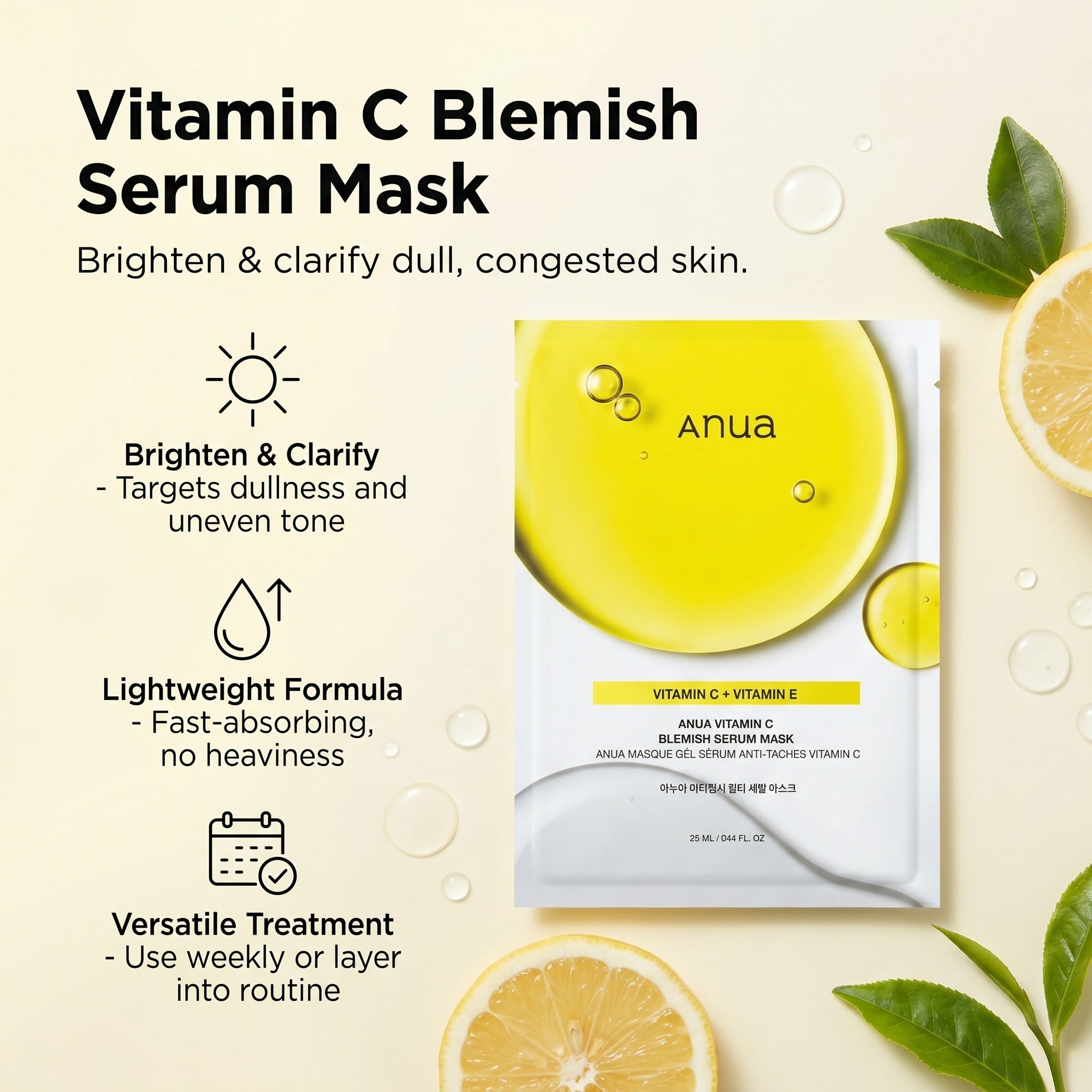 [1EA] Vitamin C Blemish Serum Mask 25ml