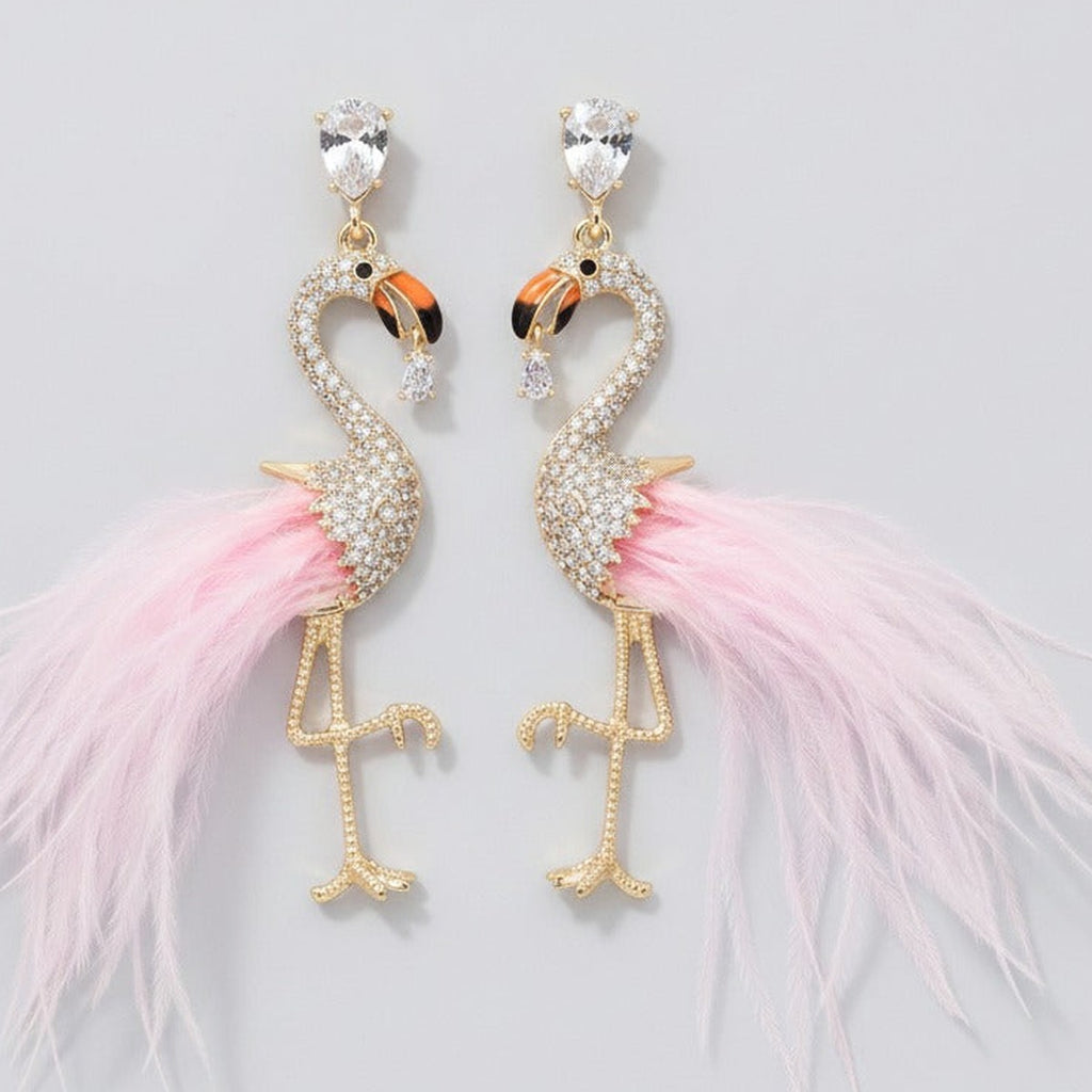 Feather Butterfly Rhinestone Drop Earrings - Jianyou Accessories 5 – jewelry (view 1)