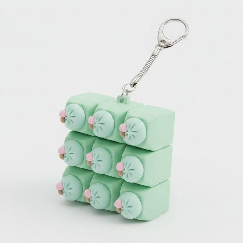 Stacked Dumpling Keychain - Green