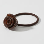 Rose Flower Hair Tie Scrunchie Brown – hair accessories (view 1)