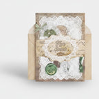 Vintage Ephemera Stationery Set With Lace Frames And Ribbons (view 1)