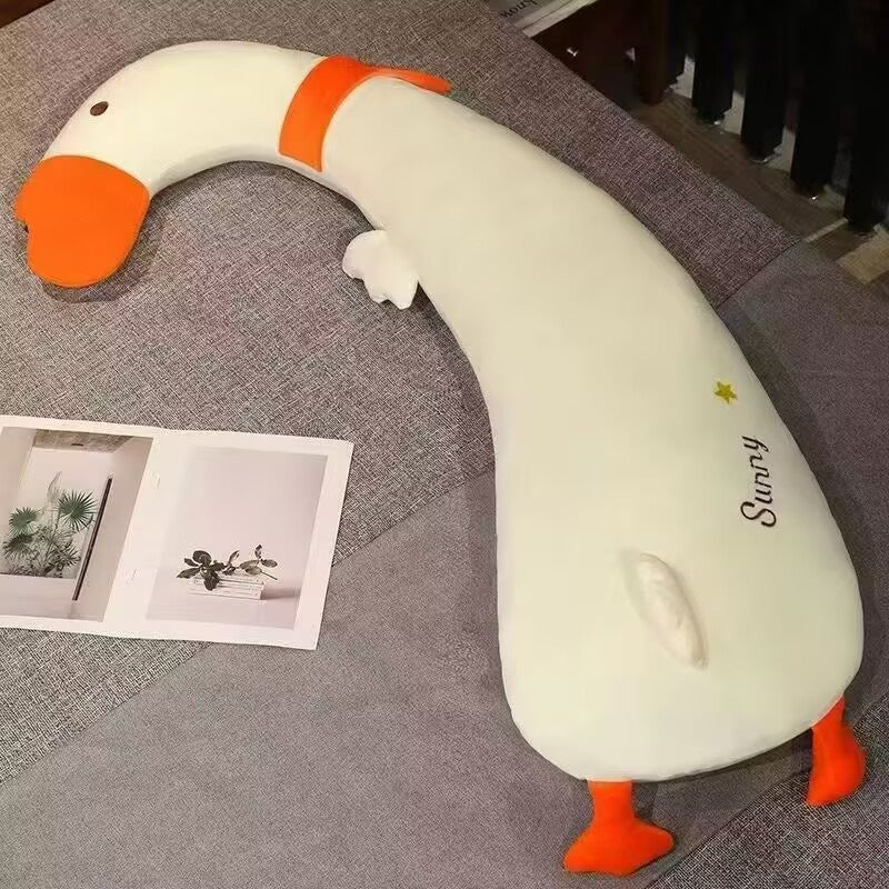 Large white goose plush pillow