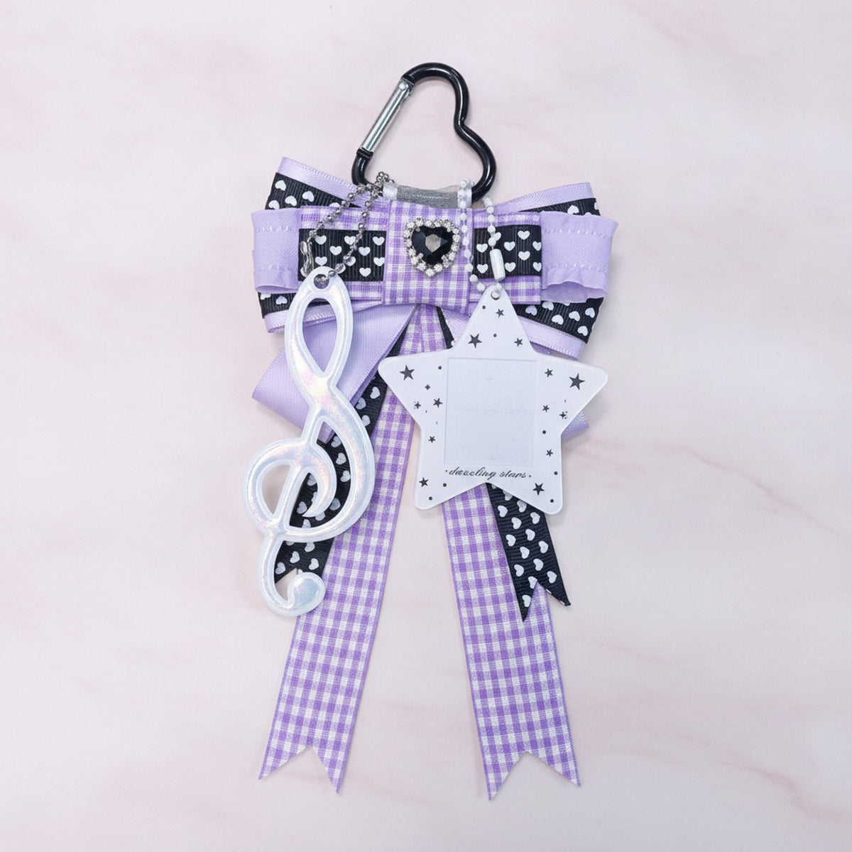 Dreamy Star Bow Bag Charm - Purple