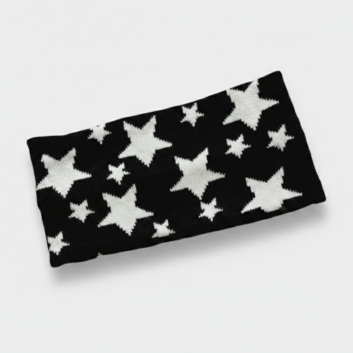 Star Knit Headband Wrap - Black – hair accessories (view 1)