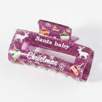 Purple Glitter Christmas Hair Claw Clip – hair accessories (view 1)