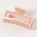 Claw Hair Clip - Peach Polka Dot – hair accessories (view 1)