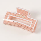 Claw Hair Clip - Peach Polka Dot – hair accessories (view 1)