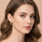 Cloud Heart Hoop Earrings - Gold