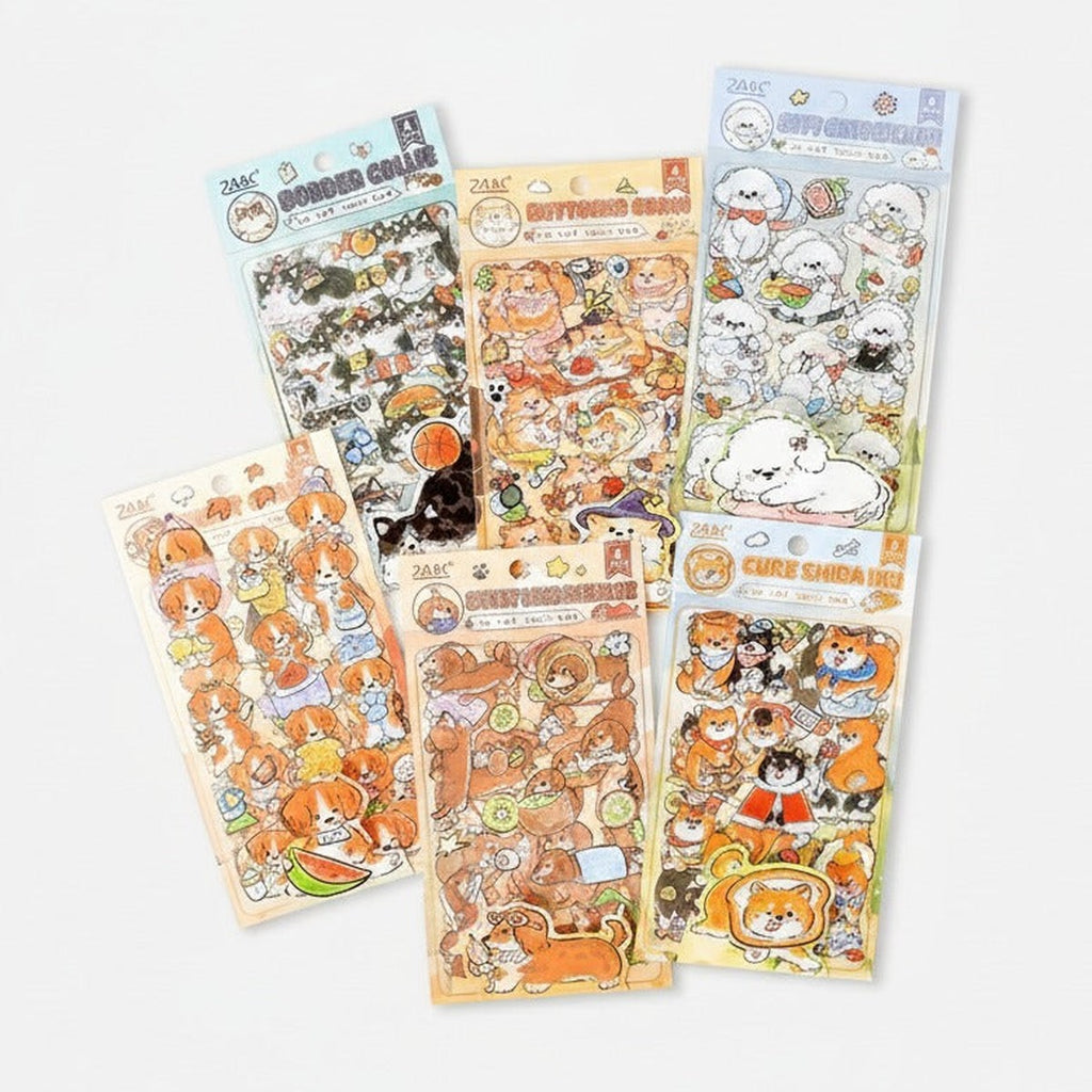 Cute Bear Sticker Sheet Set - Cheeky Corgi