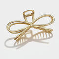 Gold Bow Hair Claw Clip – hair accessories (view 1)