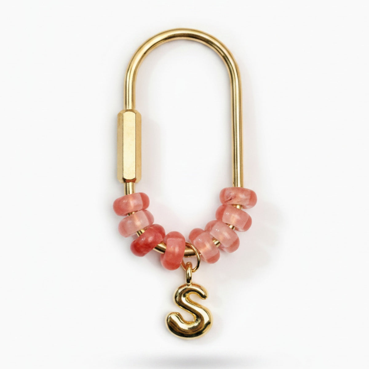 Beaded Initial Bag Charm - Type 2