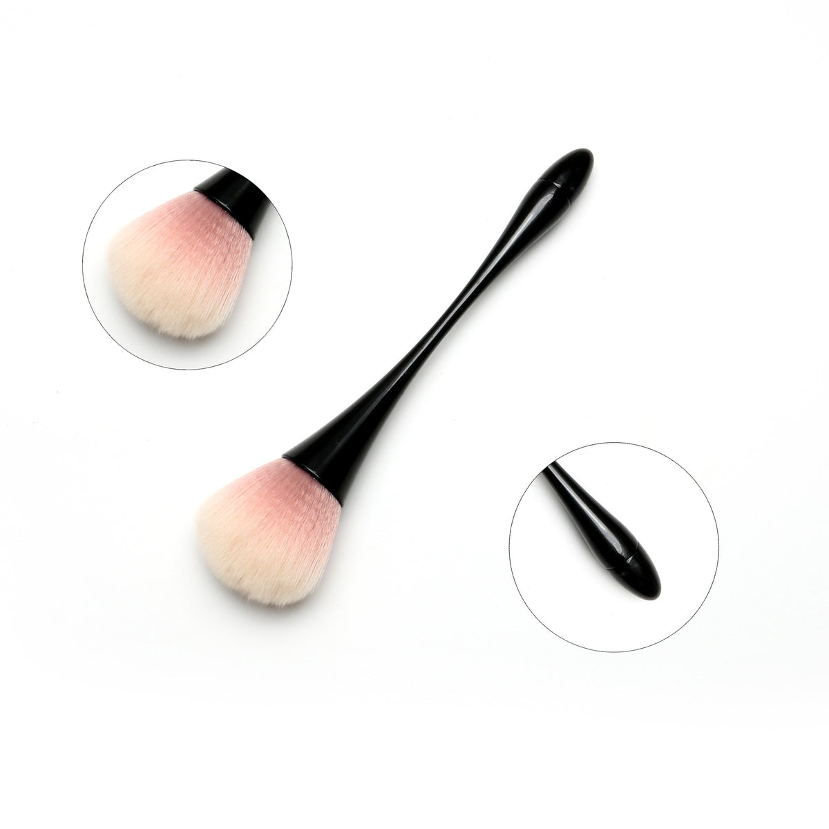 Makeup blush brush and loose powder brush - Black