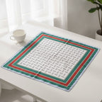 Equestrian Bit Print Silk Scarf - Green & Red