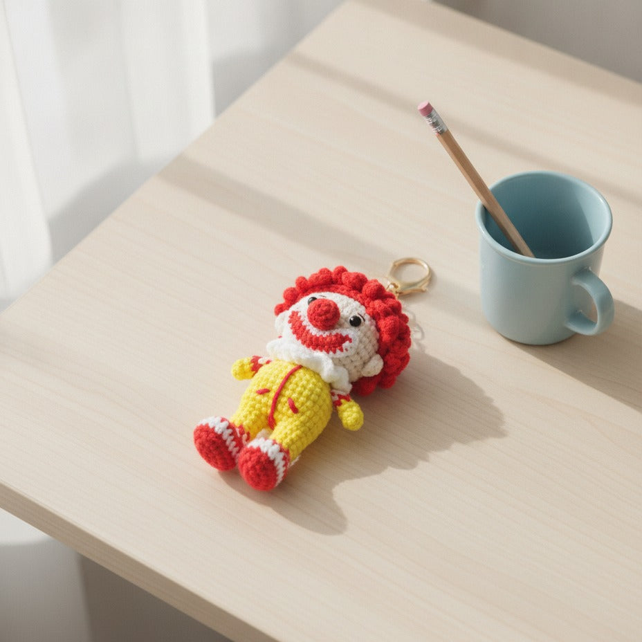 Mini Crochet Keychain DIY Kit - Clown