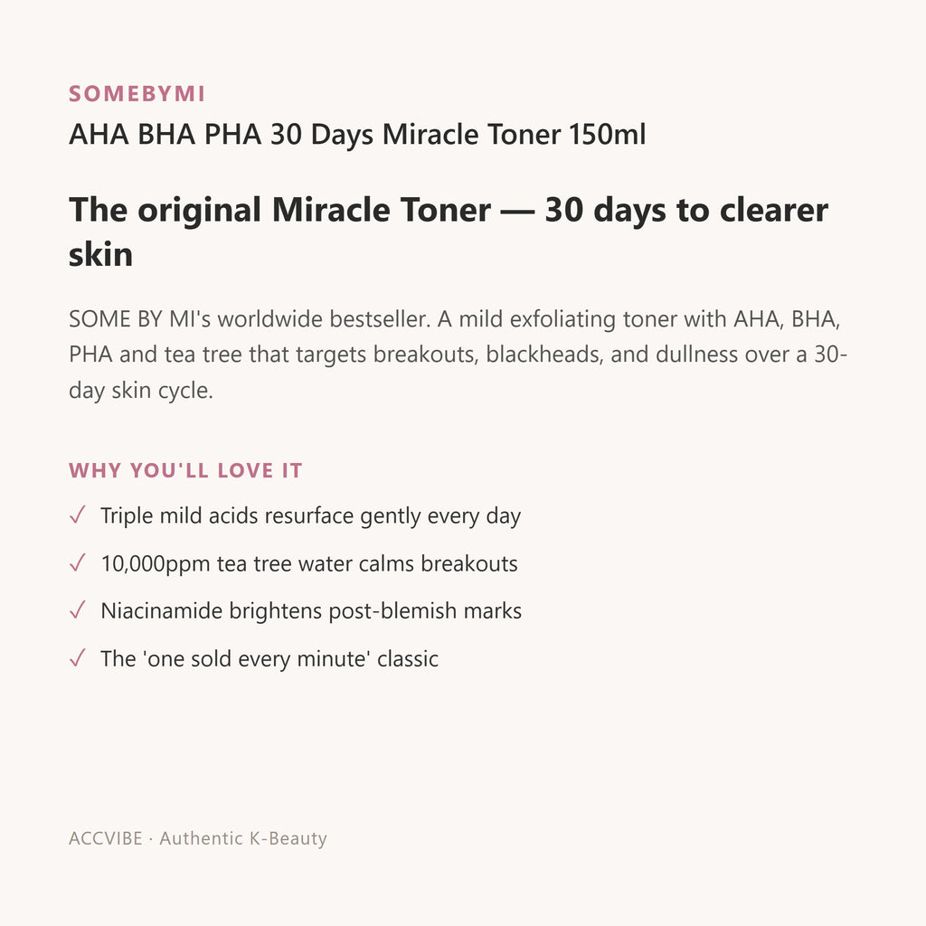 SOMEBYMI AHA BHA PHA 30 Days Miracle Toner 150ml – Korean toner (view 1)