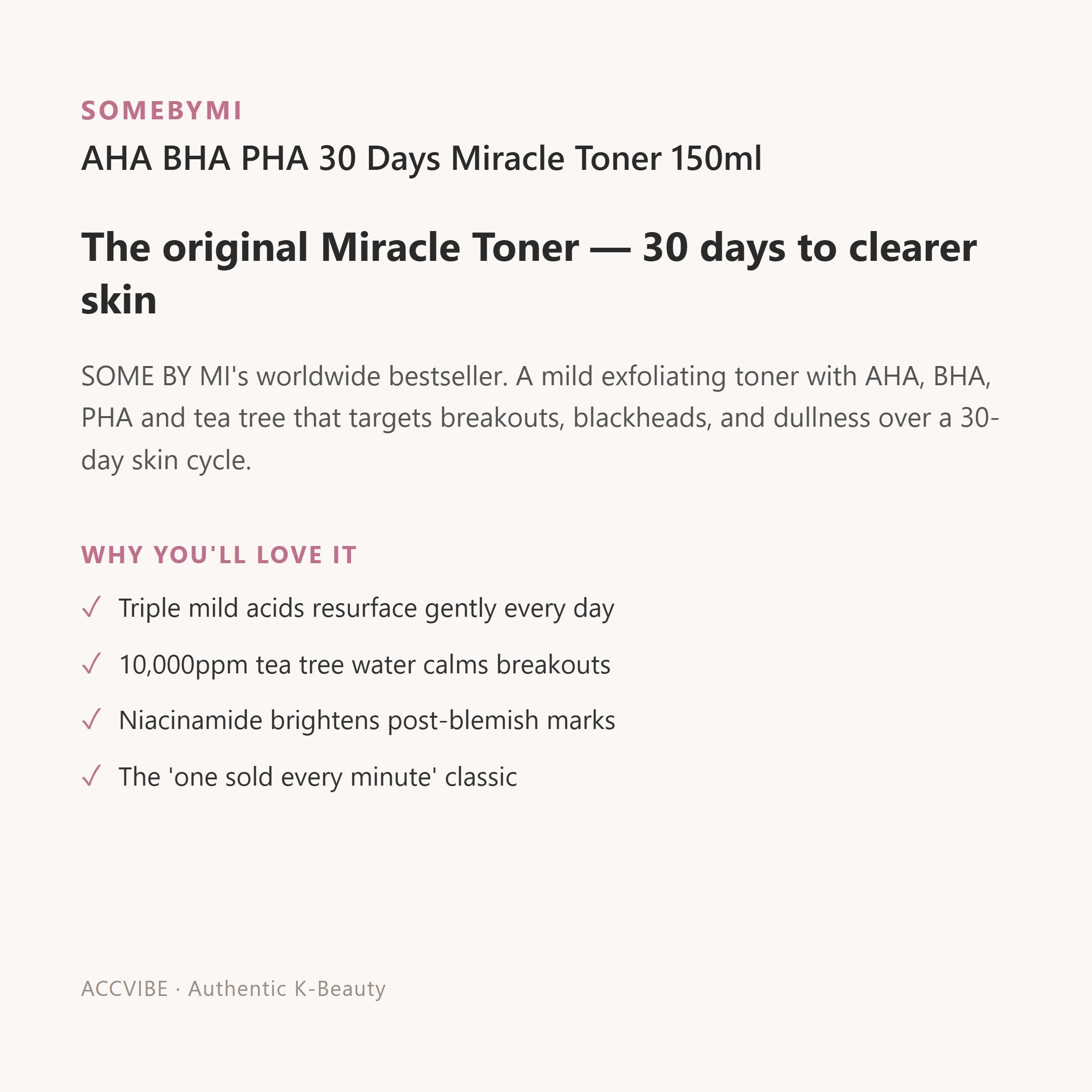 AHA BHA PHA 30 Days Miracle Toner 150ml